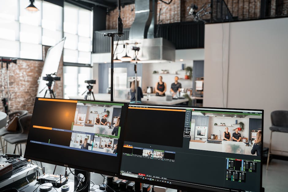 Enterprise AI creative workflow — production studio control room