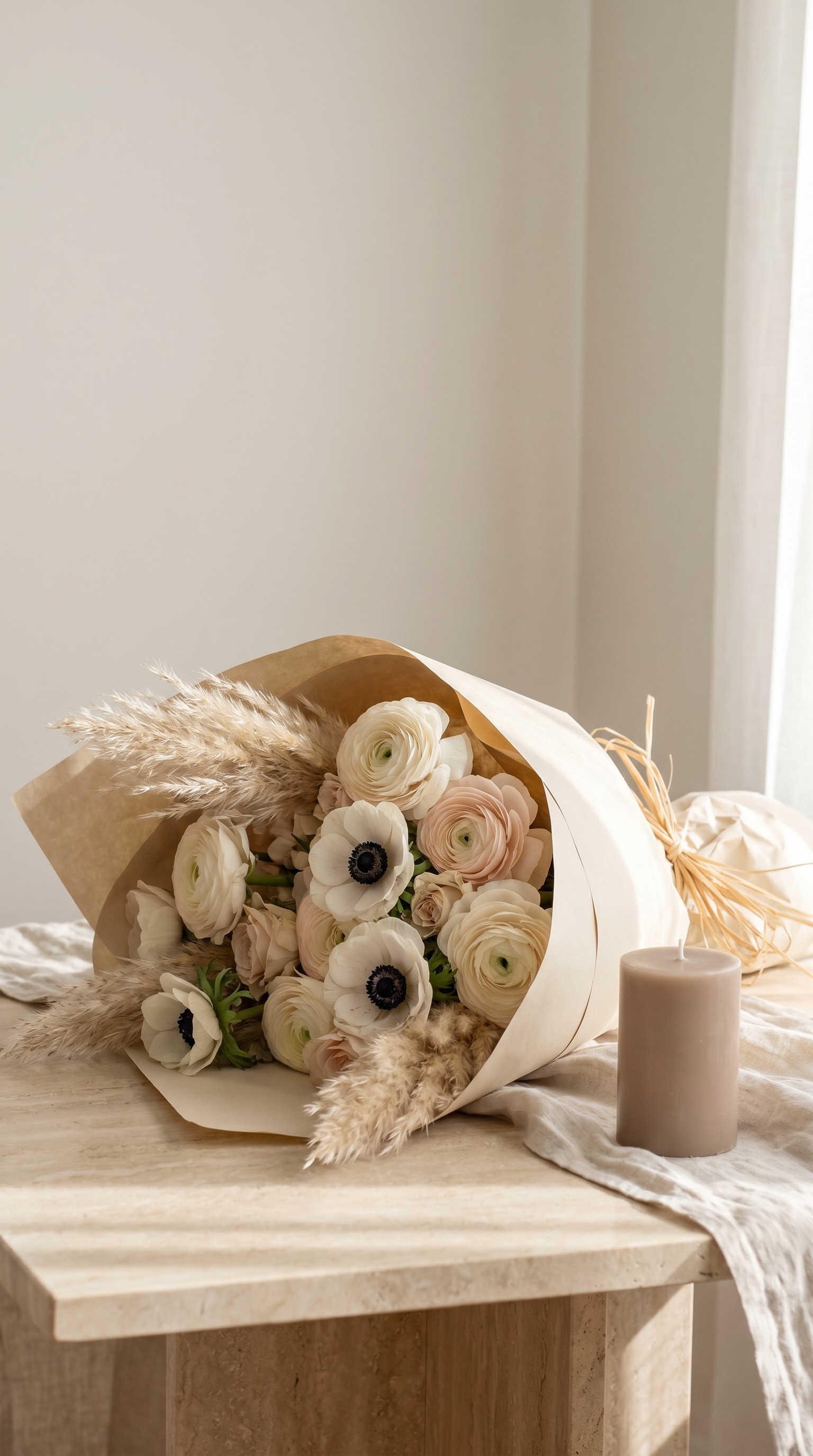 AI editorial floral bouquet photography