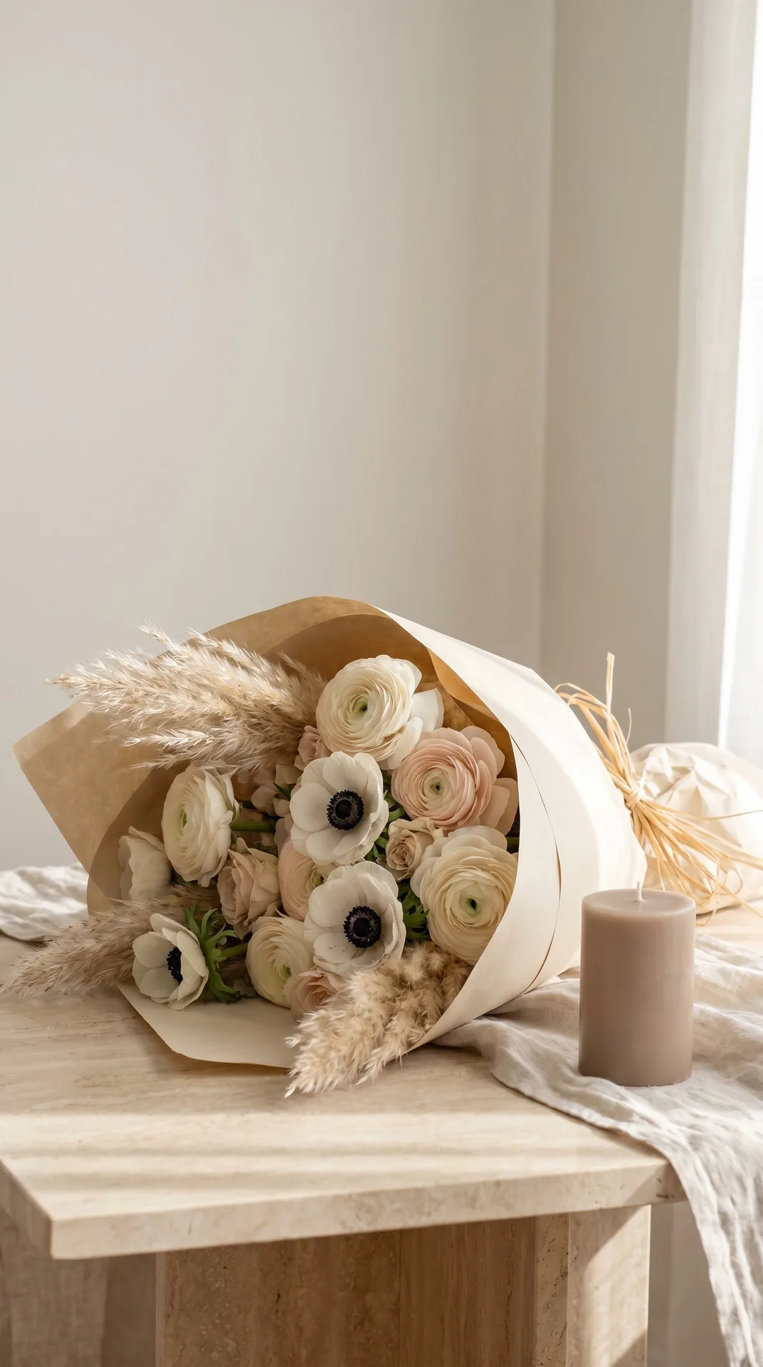 AI editorial floral bouquet photography