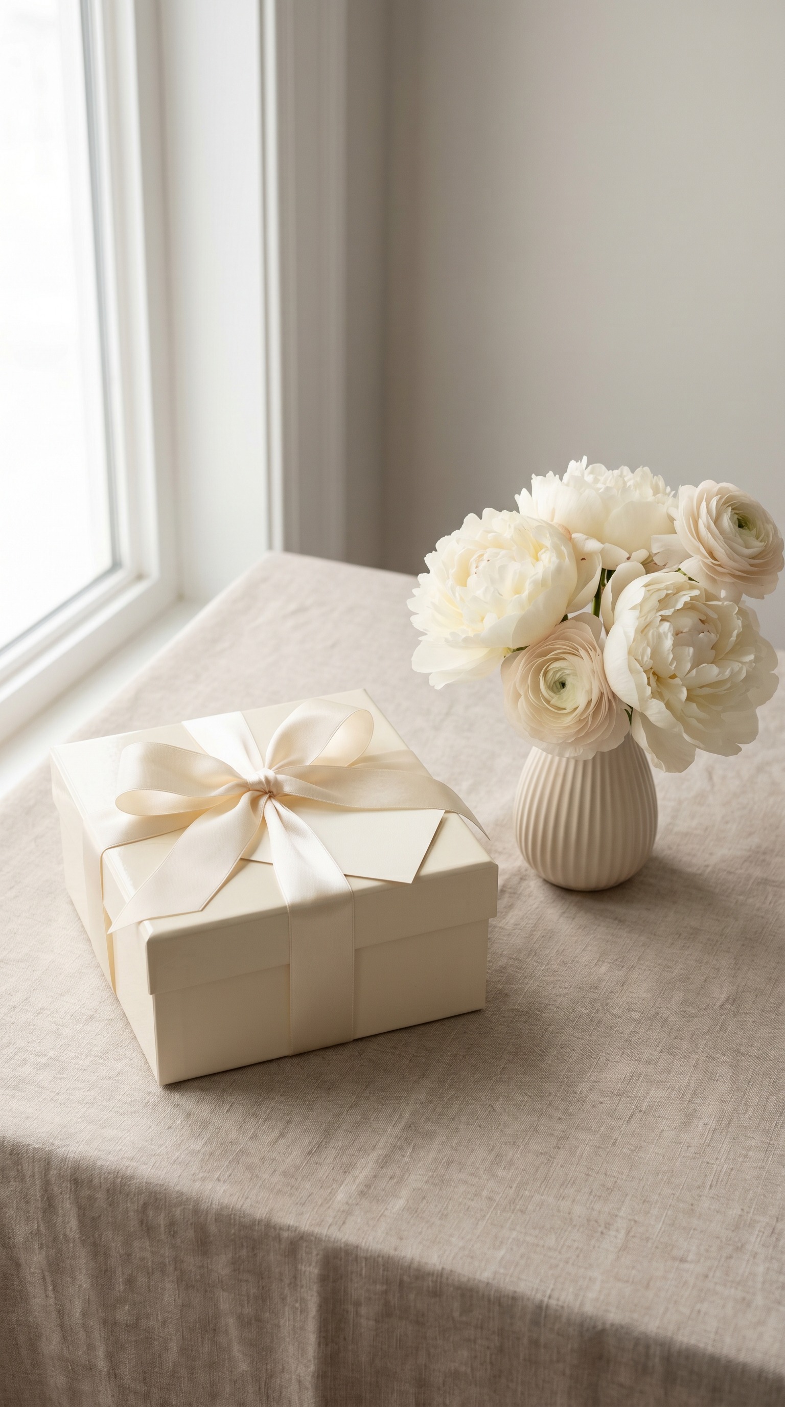 AI luxury gift and floral lifestyle photography
