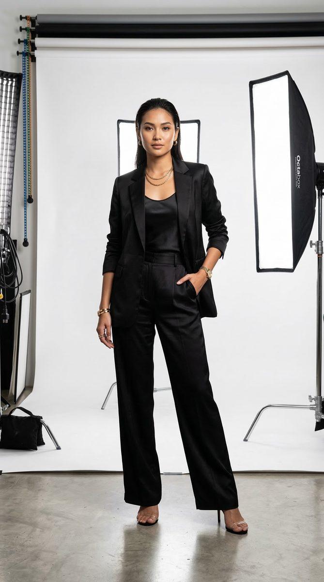 Studio — AI-generated by AI Studio from a real garment: Catalogue baseline
