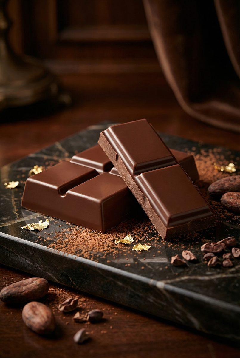 AI product photography example — artisan chocolate bar shot by AI Studio