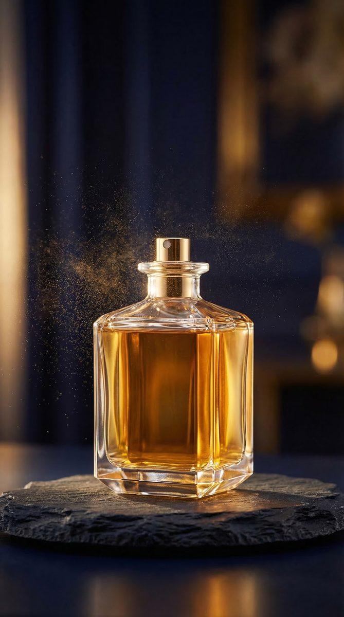 AI product photography perfume luxury brand example